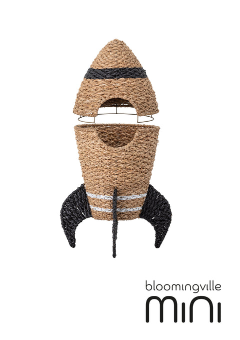 Bloomingville MINI Cosmina Korb mit Deckel | Natur Seegras 82048198