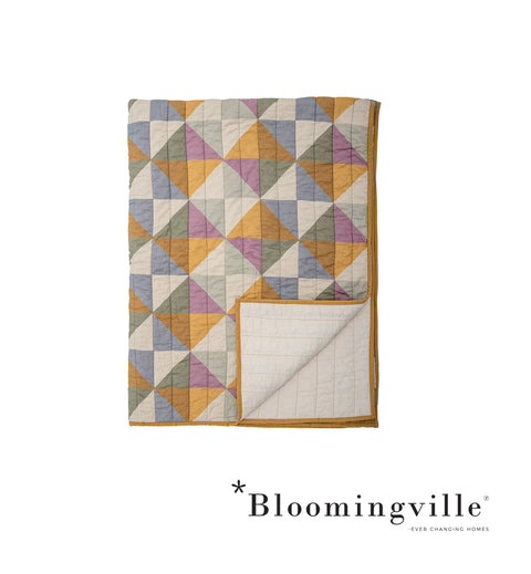 Bloomingville Crewe Quilt, Gelb | Baumwolle OEKO-TEX® 82062137